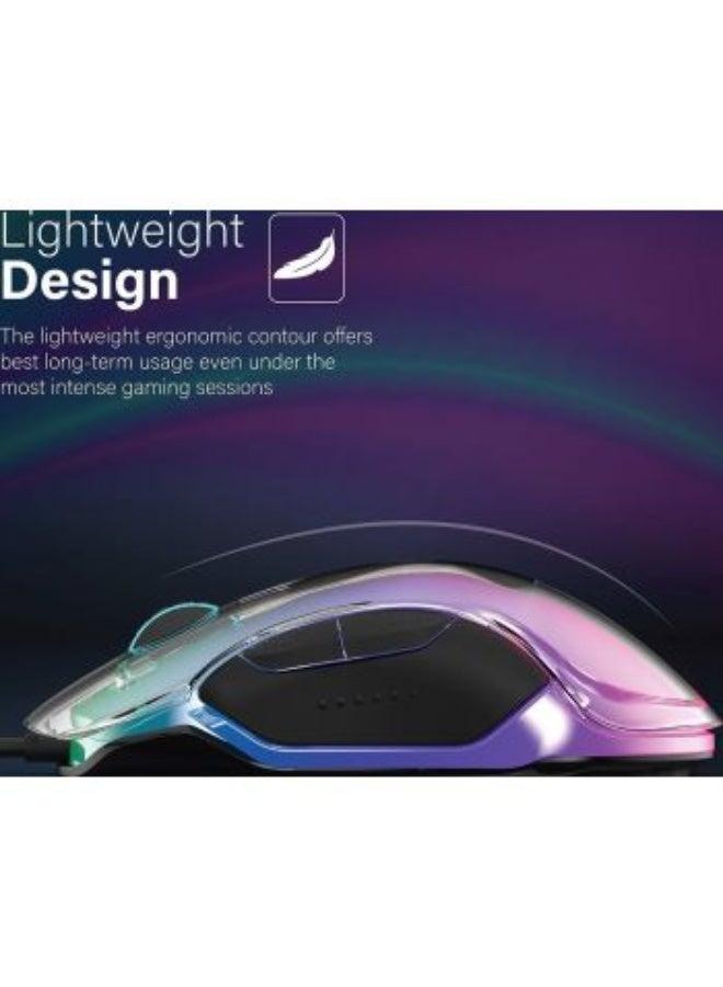 فيرتوكس فينيكس ماوس ألعاب احترافي بأداء فائق، دقة 12000 DPI، تتبع دقيق Pixel Perfect، إضاءة LED بأربعة أوضاع، ماوس ألعاب سلكي RGB LumiFlux، متوافق مع نظامي ويندوز وماك - Image 5